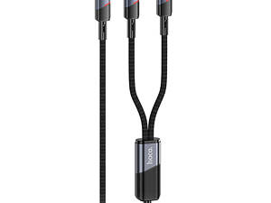 Дата кабель Hoco U139 Type-C to Type-C/Type-C 100W (1.2m) Black