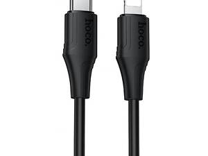 Дата кабель Hoco X124 Bien silicone Type-C to Lightning 27W (1m) Black