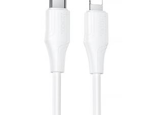Дата кабель Hoco X124 Bien silicone Type-C to Lightning 27W (1m) White