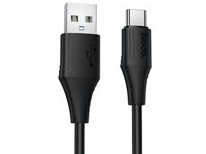 Дата кабель Hoco X124 Bien silicone USB to Type-C 3A (1m) Black