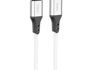 Дата кабель Hoco X86 Spear Type-C to Type-C 60W (1m) White