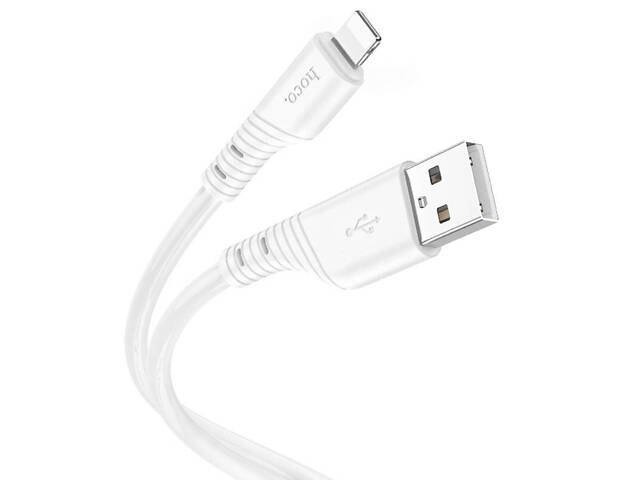 Дата кабель Hoco X97 Crystal color USB to Lightning (1m) White - Фото 1