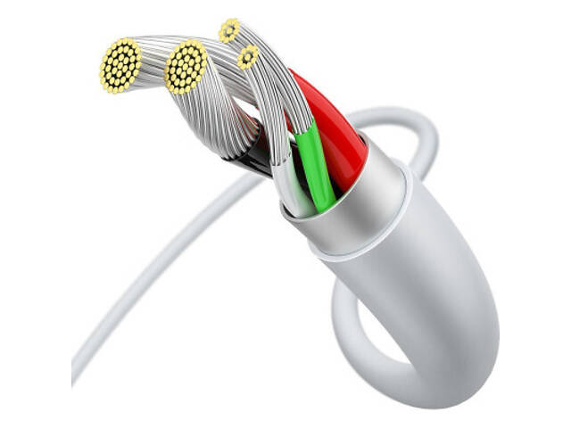 Дата кабель USB 2.0 AM to Micro 5P 2.0m Superior Fast Charging 2A white Baseus (CAMYS-A02) - Фото 3