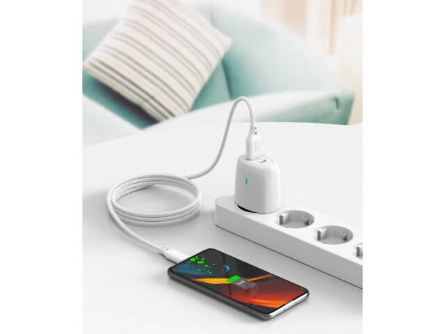 Дата кабель USB 2.0 AM to Micro 5P 1.0m braided white XO (NB235_M_White) - Фото 2