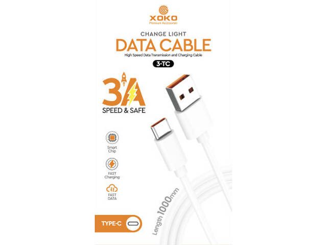Дата кабель USB 2.0 AM to USB-C 3A XoKo (XK-3-TC) - Фото 4