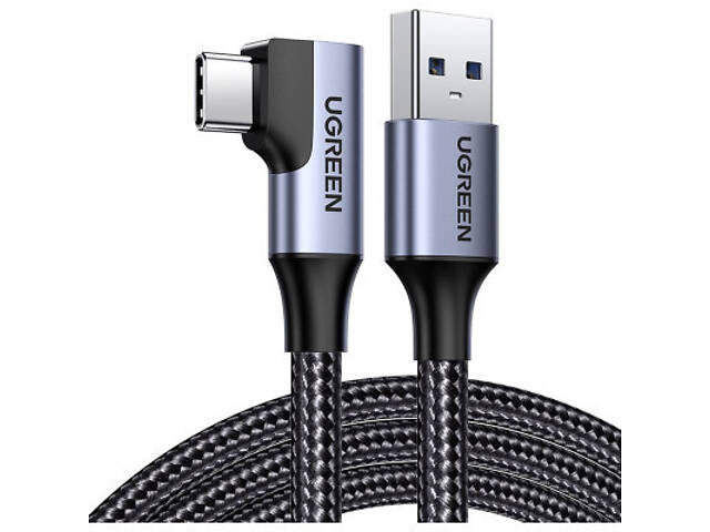 Дата кабель USB 3.0 Type-C to Type-C 1.0m 60W US385 90-degree Black Ugreen (20299) - Фото 1