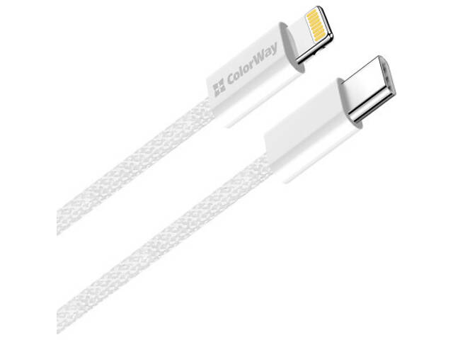 Дата кабель USB-C to Lightning 1.0m 27W grey ColorWay (CW-CBPDCL061-GR) - Фото 8