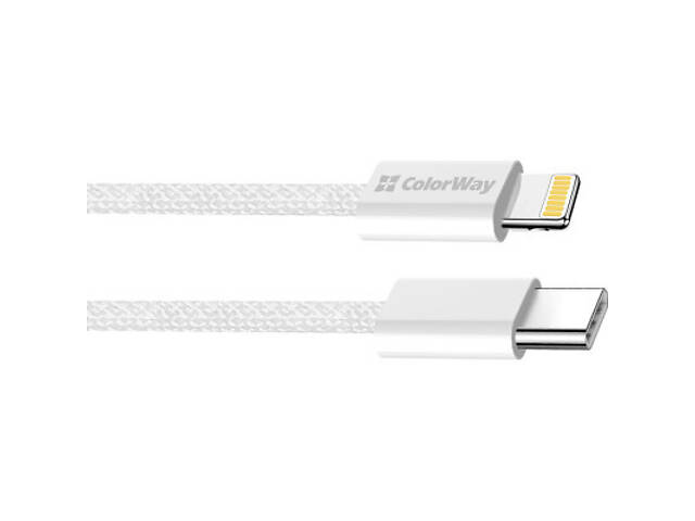 Дата кабель USB-C to Lightning 1.0m 27W grey ColorWay (CW-CBPDCL061-GR) - Фото 9