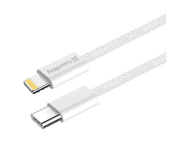 Дата кабель USB-C to Lightning 1.0m 27W grey ColorWay (CW-CBPDCL061-GR) - Фото 10