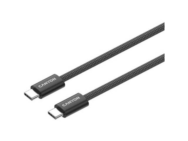 Дата кабель USB-C to USB-C 1.0m 60W Magnet Braided Black Canyon (CND-CCMG60AB15B) - Фото 5