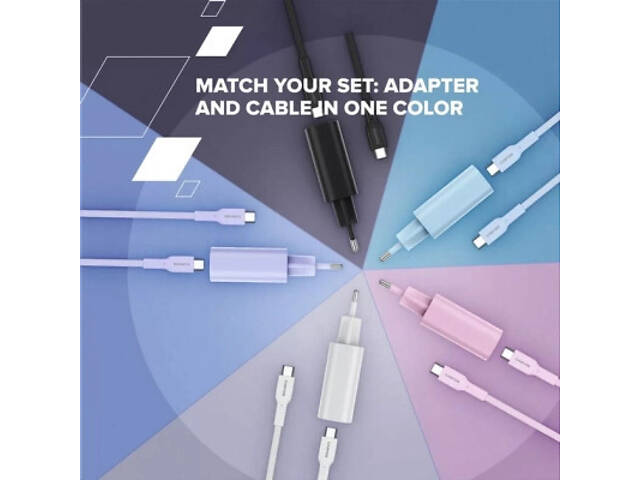 Дата кабель USB-C to USB-C 1.0m OnWire 60CL C-C 60W COLOR Braided 1m White Canyon (CND-CCAP60AB10W) - Фото 4