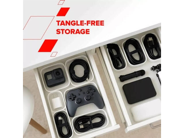 Дата кабель USB-C to USB-C 1.0m OnWire 60CL C-C 60W COLOR Braided 1m White Canyon (CND-CCAP60AB10W) - Фото 8