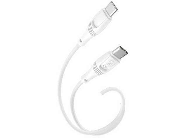 Дата кабель USB-C to USB-C 1.0m 60W High Elastic Zeus XO (NBQ239B_White) - Фото 3