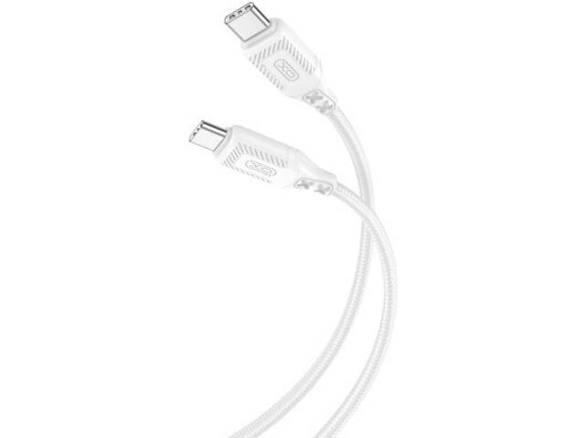Дата кабель USB-C to USB-C 1.0m 60W braided XO (NBQ236B_White) - Фото 1