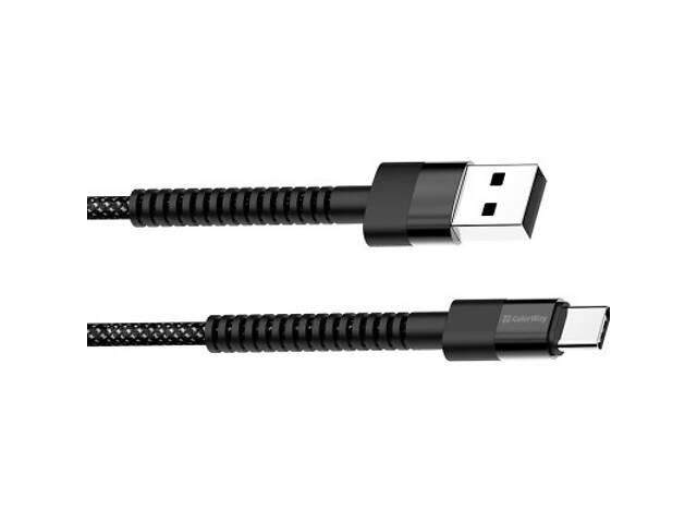 Дата кабель USB-C to USB-C 1.0m 2.4А black ColorWay (CW-CBUC063-BK) - Фото 2