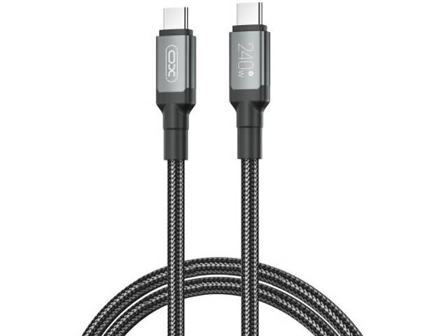 Дата кабель USB-C to USB-C 2.0m 240W black XO (NBQ264B_С_Black) - Фото 1