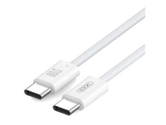 Дата кабель USB-C to USB-C 1.0m 60W white XO (NBQ273_C_White) - Фото 2