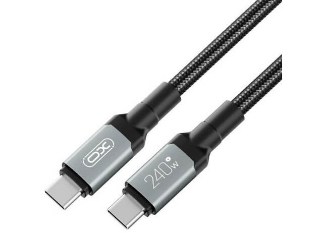 Дата кабель USB-C to USB-C 2.0m 240W black XO (NBQ264B_С_Black) - Фото 5