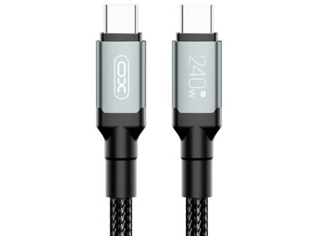 Дата кабель USB-C to USB-C 2.0m 240W black XO (NBQ264B_С_Black) - Фото 6