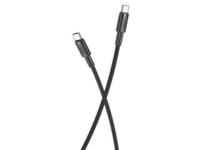 Дата кабель USB-C to USB-C 1.0m 100W braided black XO (NBQ199_С_Black) - Фото 1