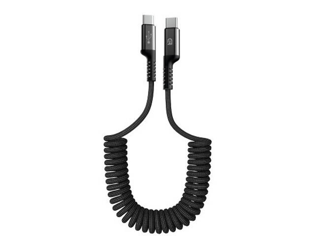 Дата кабель USB-C to USB-C 1.0m Spiral 3A Black Armorstandart (ARM75392) - Фото 1