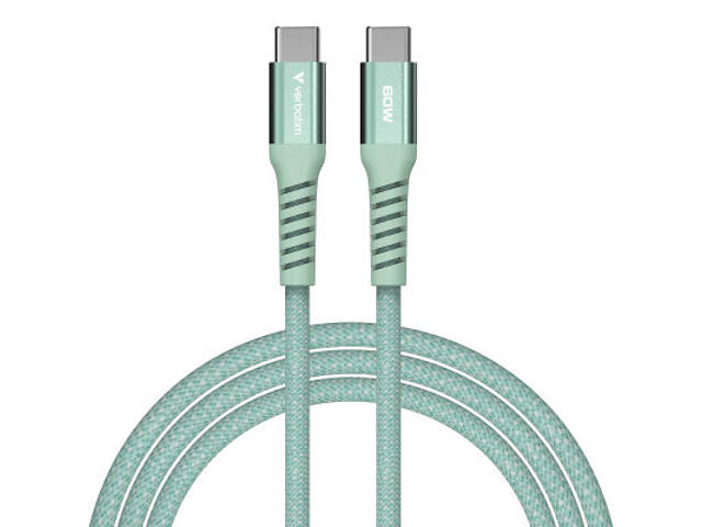 Дата-кабель USB-C to USB-C 1.2m Magnetic 60W green Verbatim (31864) - Фото 2