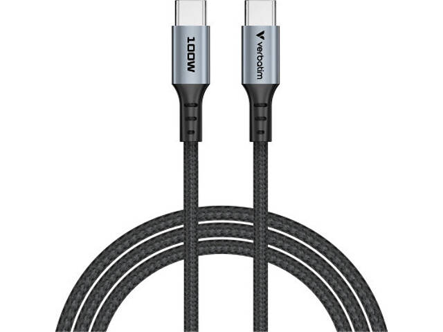 Дата-кабель USB-C to USB-C 1.2m 60W black Verbatim (31845) - Фото 1