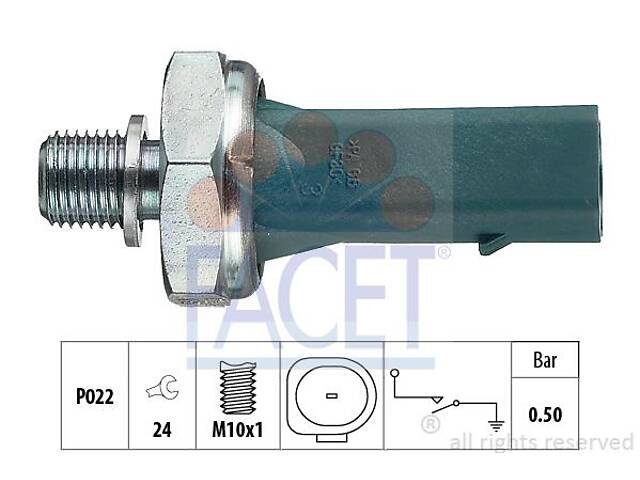 Датчик давления VW FOX (5Z1) / VW GOLF (1K1) / AUDI TT (8J9) 1993-2022 г.