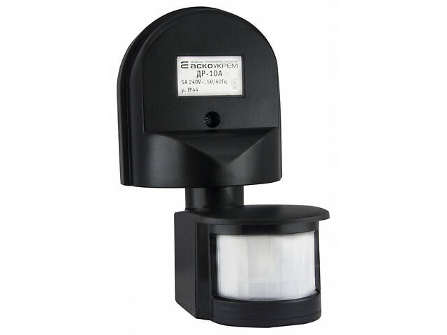 Датчик движения 1200Вт 180° дальность 12м инфракрасный IP44 черный [A0220010019] ДР-10А АСКО - Фото 1