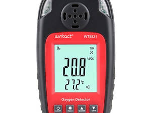 Датчик концентрації кисню O2 + термометр (0-25% VOL, 0-50 °C) WINTACT WT8821