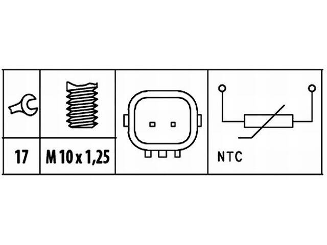 Датчик температури ACCORD 03-08/CIVIC 01-/CR-V 01-1.4-2.4 (чорний)
