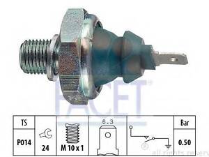 Датчик тиску оливи (0,5bar1 конт.зелений) GOLF IVOCTAVIA 1.01.41.6 94-06 FACET 70138 на VW POLO (6N1)