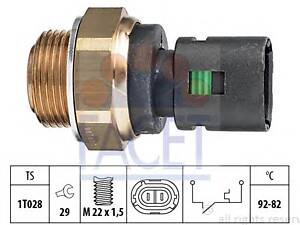 Датчик увімкнення вентилятора (t 92°C) MASTER/TRAFIC/MEGANE 1.4-2.8 89-03 (7.5128) Facet