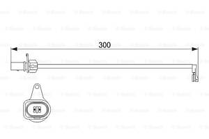 Датчик зносу гальм.колодок 300mm AUDI A4/A5A6/A7/Q5/S4/S5 ''F ''1,8-3,2 ''07>>