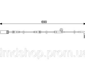 Датчик зносу гальмівних колодок (передніх) (R) BMW 5 (E60/E61) 04-10 (L=690mm)