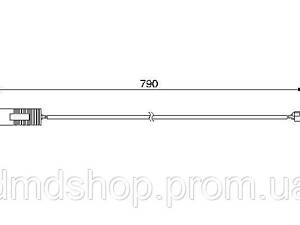 Датчик зносу гальмівних колодок (задніх) BMW 3 (E36) 90-98 (L=790mm)
