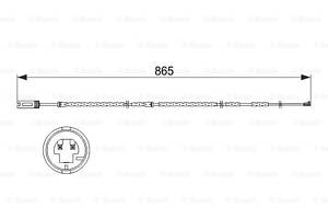 Датчик зносу гальмівних колодок передній, BMW 3 (E90), X1 (E84) 06-15