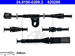 Датчик зносу колодок ATE 24819002892 , перед., BMW X5 (E70, F15), X6 (E71, F16) 07-