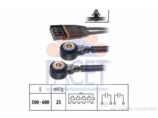 Датчик детонации BMW 1 series 2003-2013 FACET 9.3193 - Фото 1