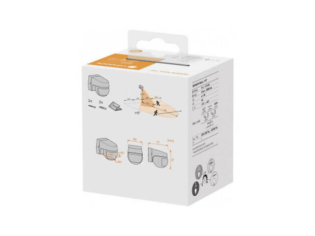 Датчик руху LEDVANCE 110DEG IP44 WT (4058075244733) - Фото 5