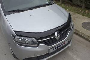 Дефлектор капота (EuroCap) для Renault Sandero 2013-2022 гг