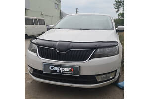 Дефлектор капота (EuroCap) для Skoda Rapid 2012-2024 гг