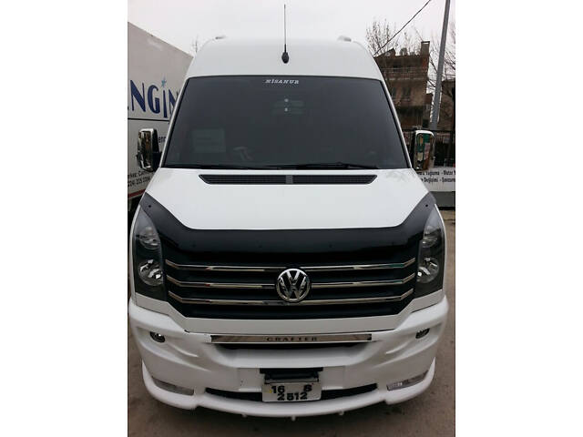 Дефлектор капота 2006-2025, 2011-2025 (EuroCap) для Volkswagen Crafter 2006-2016 гг - Фото 9