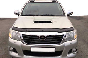 Дефлектор капота 2011-2015 (EuroCap) для Toyota Hilux