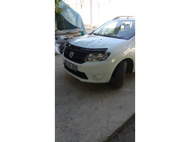 Дефлектор капота (EuroCap) для Dacia Logan MCV 2013-2020 гг - Фото 8