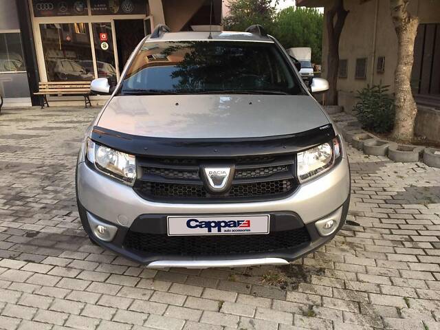 Дефлектор капота (EuroCap) для Dacia Logan MCV 2013-2020 гг - Фото 9