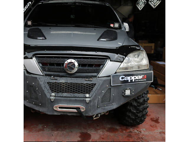 Дефлектор капота (EuroCap) для Kia Sorento I BL 2002-2009 гг - Фото 6