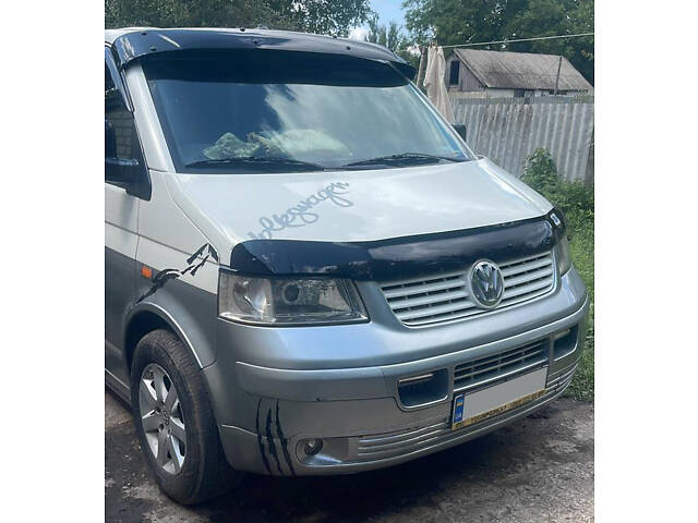 Дефлектор капота (EuroCap) для Volkswagen T5 Caravelle 2004-2010 гг - Фото 9