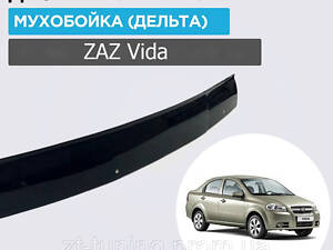 Дефлектор капота спойлер на ZAZ Vida ЗАЗ Вида седан с 2012 г.в. Мухобійка