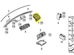 Дефлектор обдування салону BMW X5 E70 (2010-2013) рестайл 64227161804